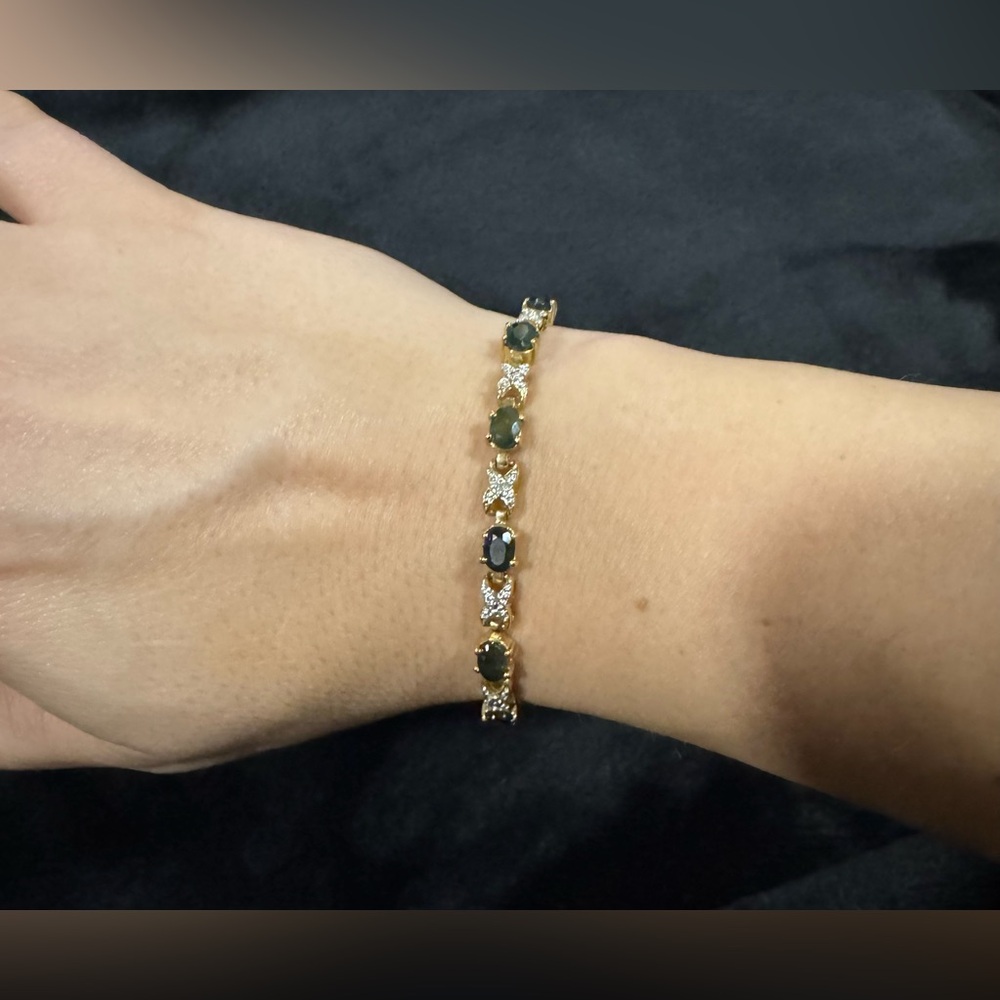 Ross Simon’s Sapphire 18k Gold Vermeil Sterling Silver Bracelet - Picture 7 of 7